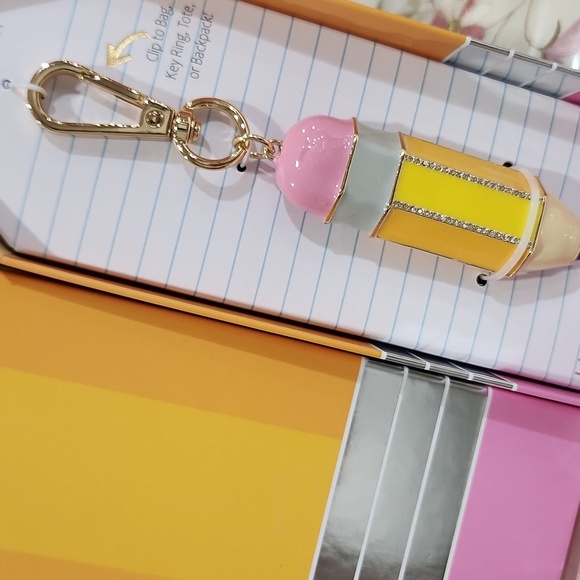 🔹️True To form Yellow and Pink Pencil Handbag Charm Key Chain  ✨️✏️ - Picture 5 of 5